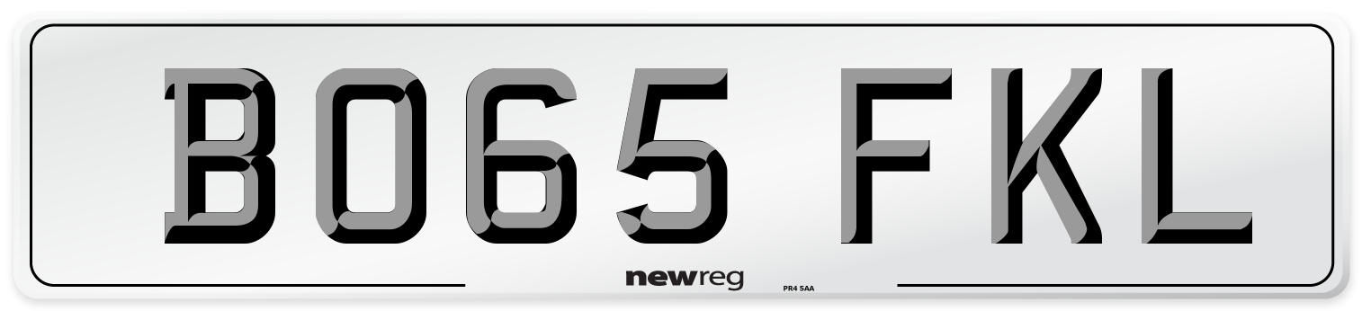 BO65 FKL Number Plate from New Reg